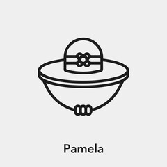 pamela icon vector sign symbol