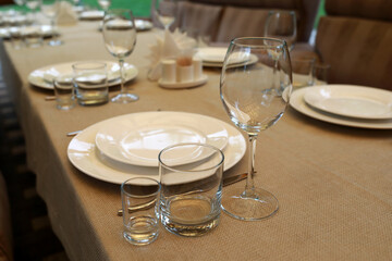 Dining table with cutlery