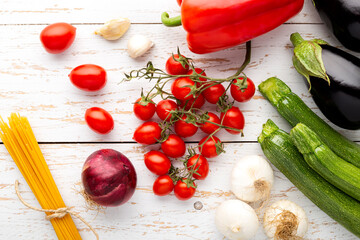 Vegetable and pasta composition