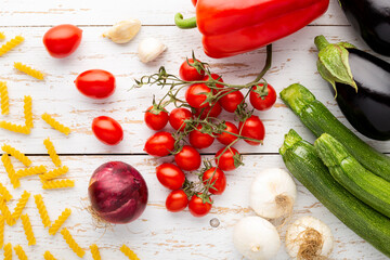 Vegetable and pasta composition
