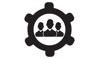 Teamwork management icon. vector graphics 