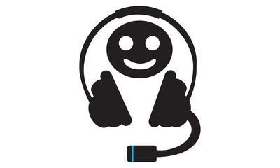 Customer helpline icon. vector graphics 