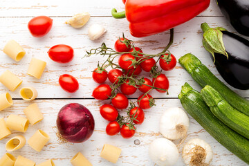 Vegetable and pasta composition