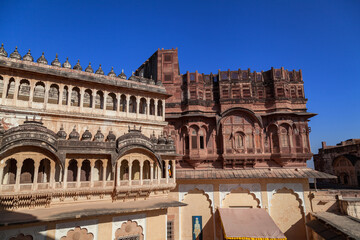 Fototapeta premium Jodhpur, Rajasthan, India – December 27, 2014 : exteriors of the