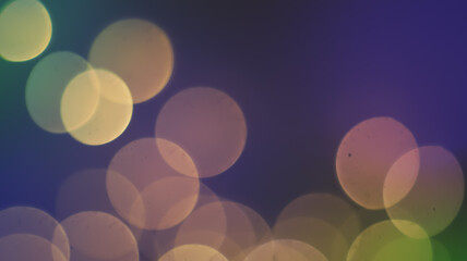 Natural Multicolored Bokeh Garland Particles Effect Photo Overlays Background Glowing Abstract Lens Lights Defocused Circles and Blur Colored Glitter Beautiful Glamour Style. Use Screen Overlay Mode.