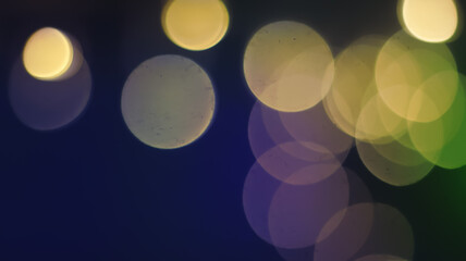 Natural Multicolored Bokeh Garland Particles Effect Photo Overlays Background Glowing Abstract Lens Lights Defocused Circles and Blur Colored Glitter Beautiful Glamour Style. Use Screen Overlay Mode.