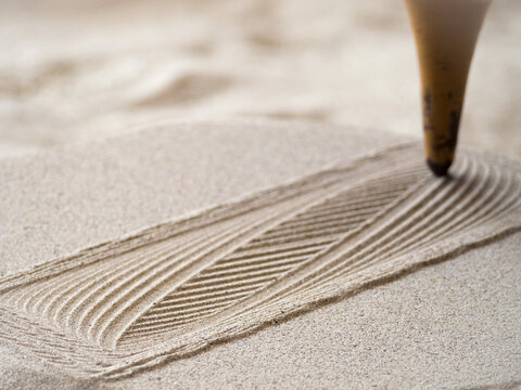 Close-up Of Sand Art