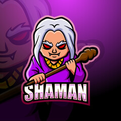 Shaman mascot esport logo design