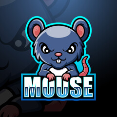 Mouse mascot esport logo design