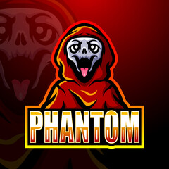 Skull phantom mascot esport logo design