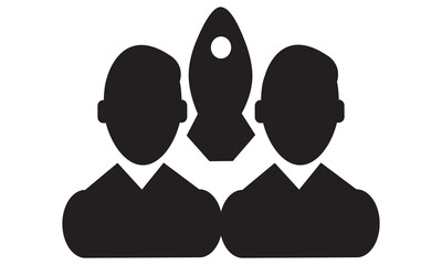 Business start up icon. vector graphics 