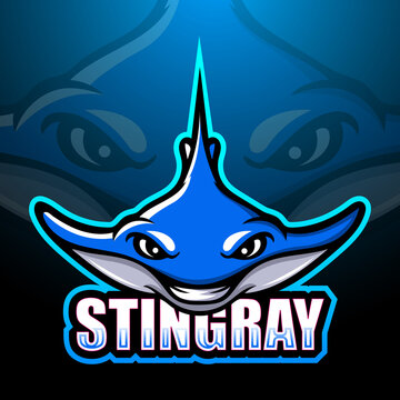 Stingray mascot esport logo design