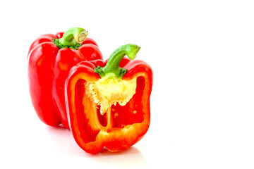 Healthy food, vegetable, paprika on a white background