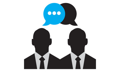 Business conversation icon. vector graphics 