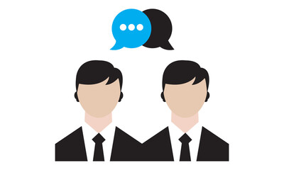 Business conversation icon. vector graphics 