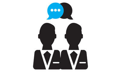 Business conversation icon. vector graphics 