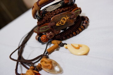 ethnic neclaces and bracelets for men