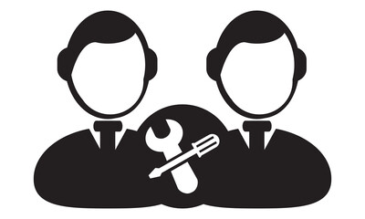 Repair team icon. vector graphics