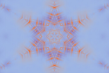 Abstract blue background with snowflake pattern.