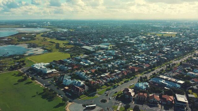 aerial view of the williamstown near Melbourne