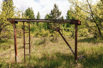 School classroom in Prypiat, Chernobyl exclusion Zone. Chernobyl Nuclear Power Plant Zone of...