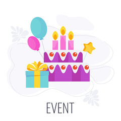 Obraz premium Event Icon. Marketing company between company and customers.
