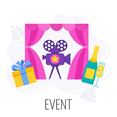 Event Icon. Marketing company between company and customers.