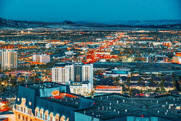Main street of Las Vegas-is the Strip in evening time. © BRIAN_KINNEY