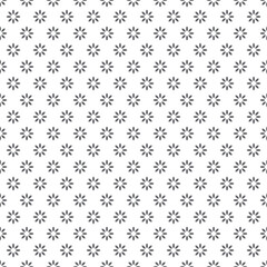Minimalist geometric seamless pattern with geometric flowers