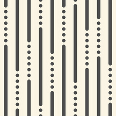 Seamless Striped Pattern. Minimal Monochrome Background