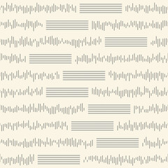 Seamless Minimalistic Pattern. Monochrome Geometric Background