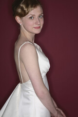 Woman in wedding gown