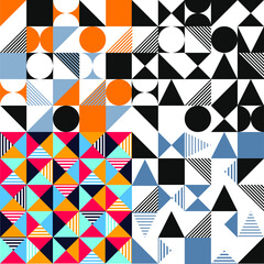 set of abstract seamless  geometric vector  pattern background,bright background
