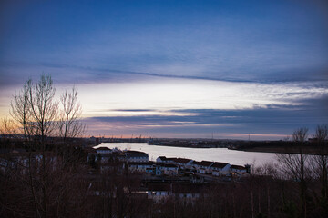 Port Of Tyne sunset during blue hour