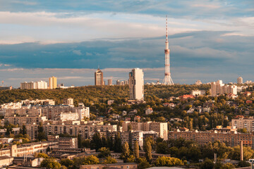 daytime Kiev, view of the city from the roof