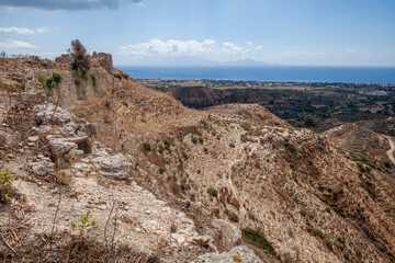 View from castle of Antimachia village in Kos island Greece