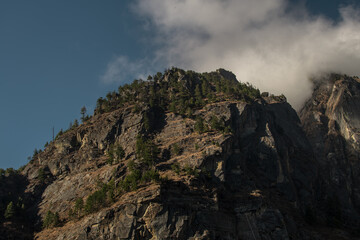 Nepalese mountain ranges along Annapurna circuit, Nepal