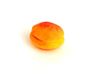 ripe apricot on a white background