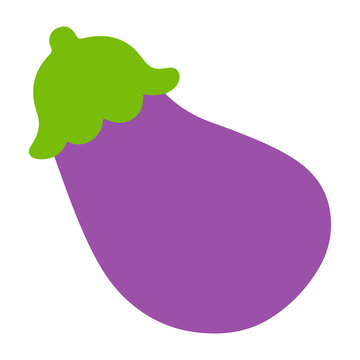 purple eggplant green stem simple design clip art preview