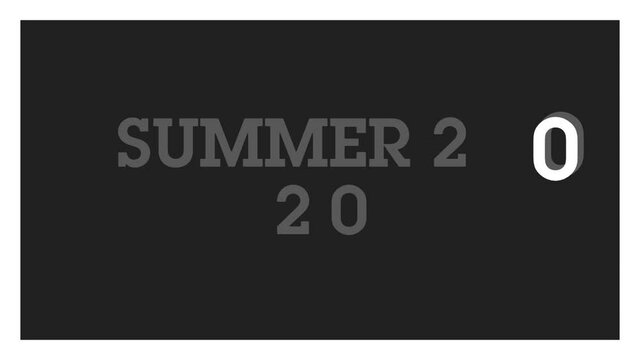 summer 2020 HD text animation title for video .