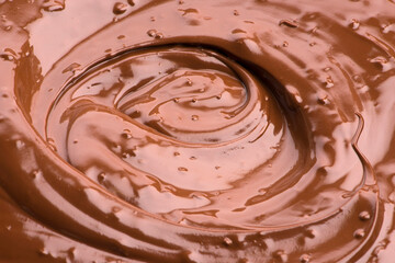 Melted Chocolate Background. Close-up Image