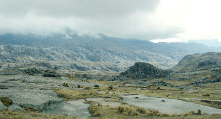 Panorámicas de los cerros de las Altas Cumbres en Córdoba, Argentina