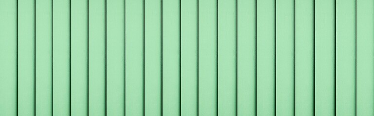 Panorama of Pastel green vintage style wooden fence texture and seamless background