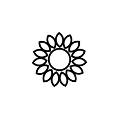Sunflower logo icon vecto