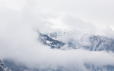 Snowfall in winter Manali in Himachal Pradesh, India - 362837525