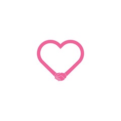 simple handshake logo vector icon illustration