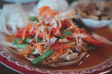 Som Tum Thai or Green Papaya Salad