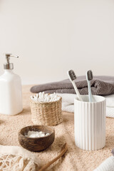 Beauty, health care morning routine products. Female spa, wellness, treatment essentials
