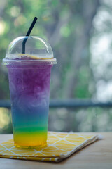 Tropical drink and italian soda are the fancy drinks that will refreshing.