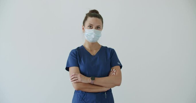 female doctor young in white suit